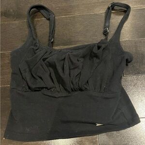 Hollister Black Ruched Tank Top